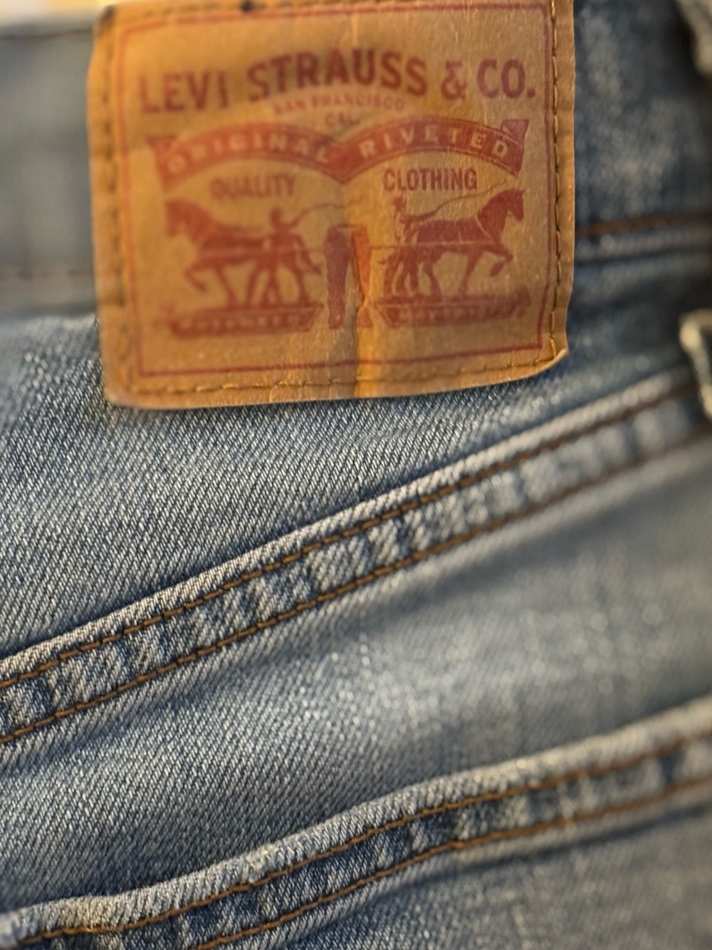Levi’s Ribcage Straight Jeans Size 25 High Rise Light Wash Stretch Denim 25x32 - Picture 5 of 13